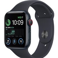 Apple Watch SE 2 44 мм (алюминиевый корпус, полуночный/полуночный, спортивный силиконовый ремешок M/L) Image #1