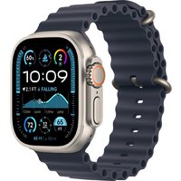 Apple Watch Ultra 2 LTE 49 мм (титановый корпус, титановый/темно-синий, ремешок из эластомера) Image #1