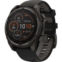 Garmin Fenix 8 Solar, Sapphire 47мм (титановый угольно-серый DLC с черным ремешком) Image #1