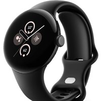 Google Pixel Watch 2 LTE (матовый черный/обсидиан, спортивный силиконовый ремешок) Image #1