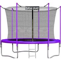 Atlas Sport 252 см - 8ft (с лестницей, внутренняя сетка, сливовый)